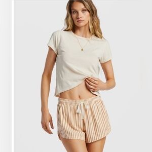 Billa Bong Trippin Elastic Waist Shorts Size S 8‎